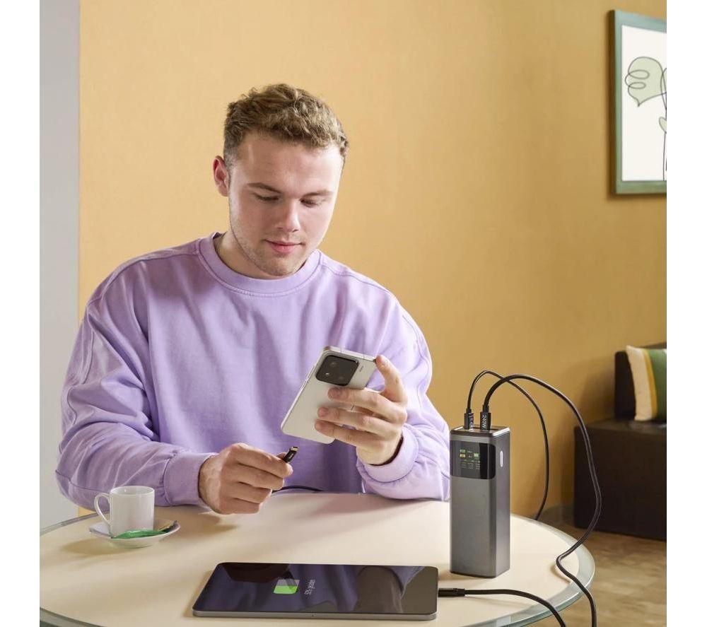 HAMA High Power 20000 mAh Portable Power Bank - Gun Metal Grey image number 5 of 8