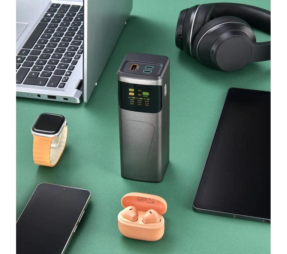 HAMA High Power 24000 mAh Portable Power Bank - Gun Metal Grey image number 6 of 10