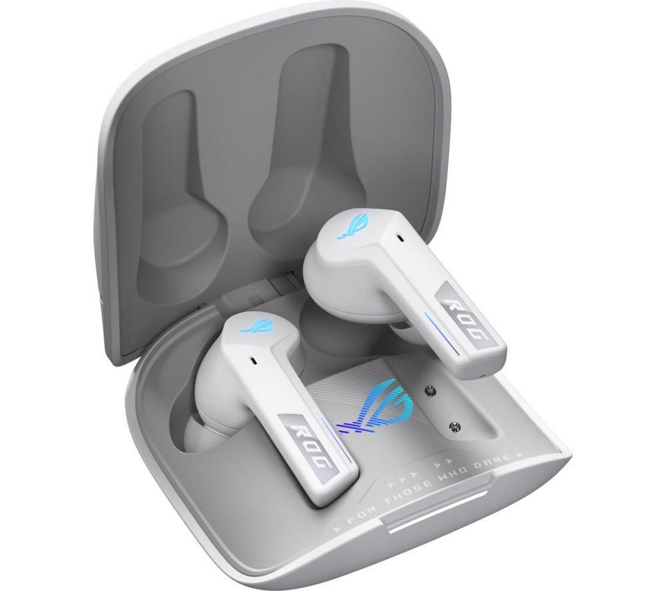 ASUS ROG 90YH03Y0-BTUA10 True Wireless Cetra SpeedNova Gaming Earbuds - Moonlight white