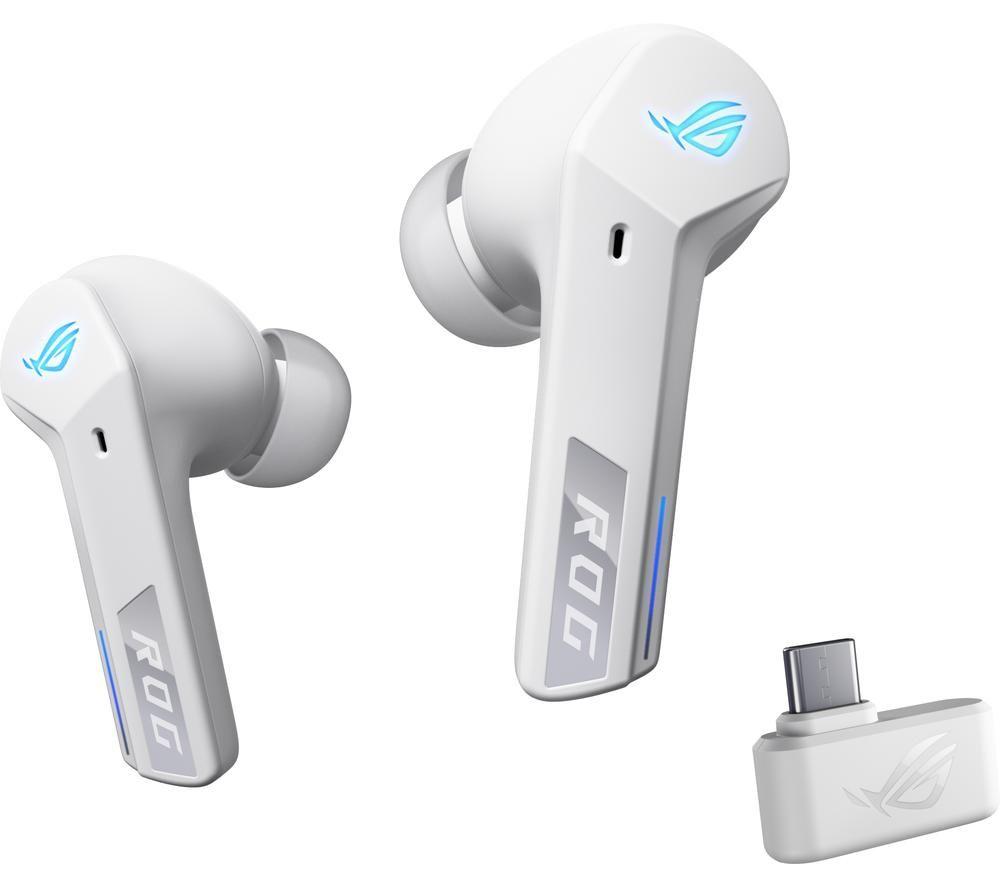 ASUS ROG 90YH03Y0-BTUA10 True Wireless Cetra SpeedNova Gaming Earbuds - Moonlight white image number 6 of 6