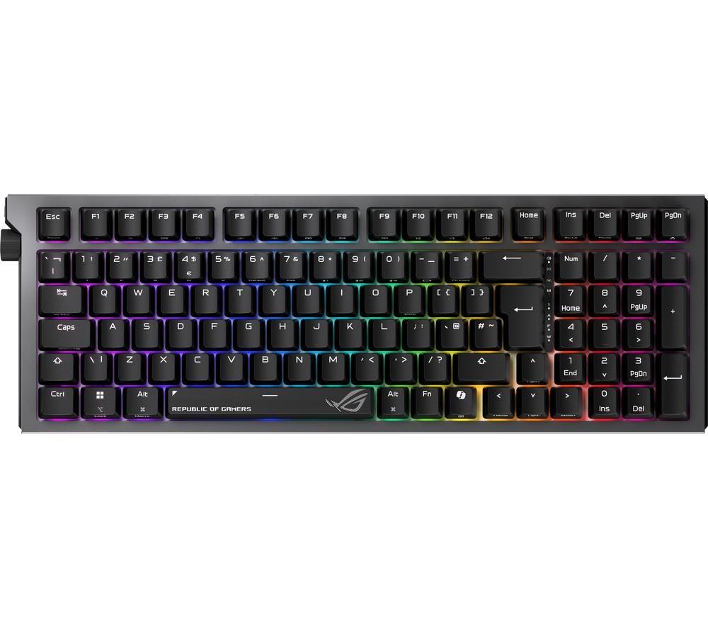 ASUS ROG Strix Morph 96 Wireless Mechanical Gaming Keyboard - Black image number 3 of 5