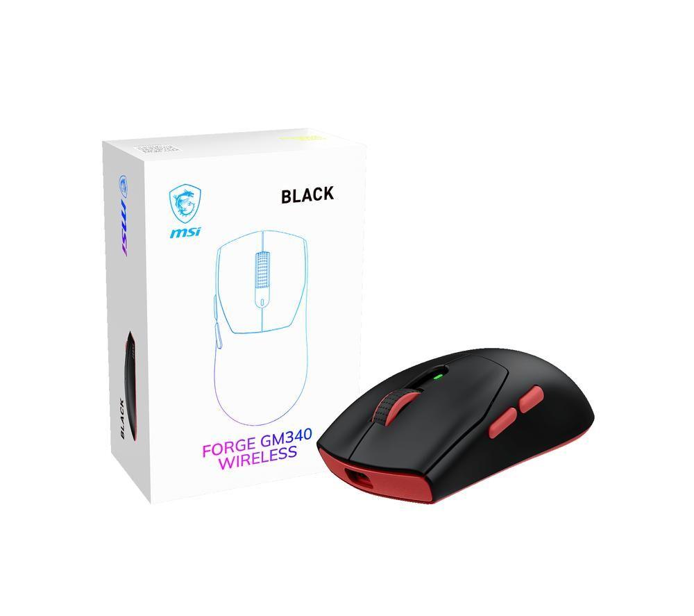 MSI FORGE GM340 RGB Wireless Optical Gaming Mouse - Black image number 3 of 4