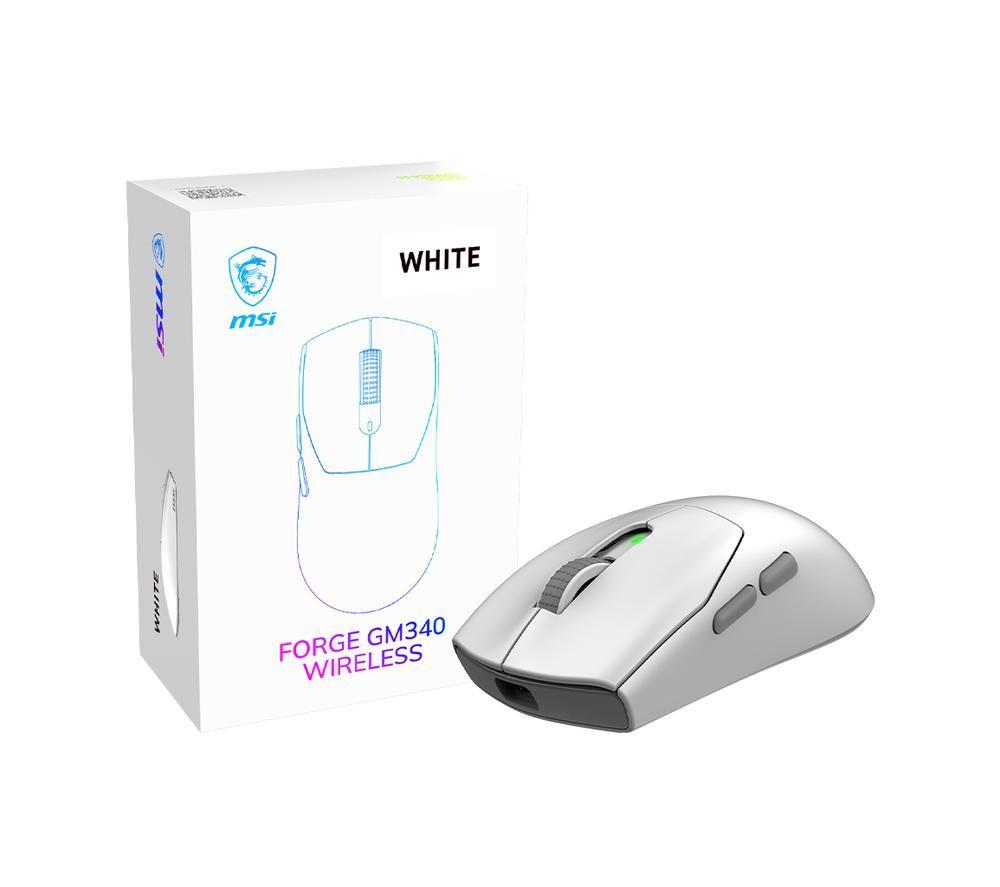 MSI FORGE GM340 RGB Wireless Optical Gaming Mouse - White image number 8 of 9