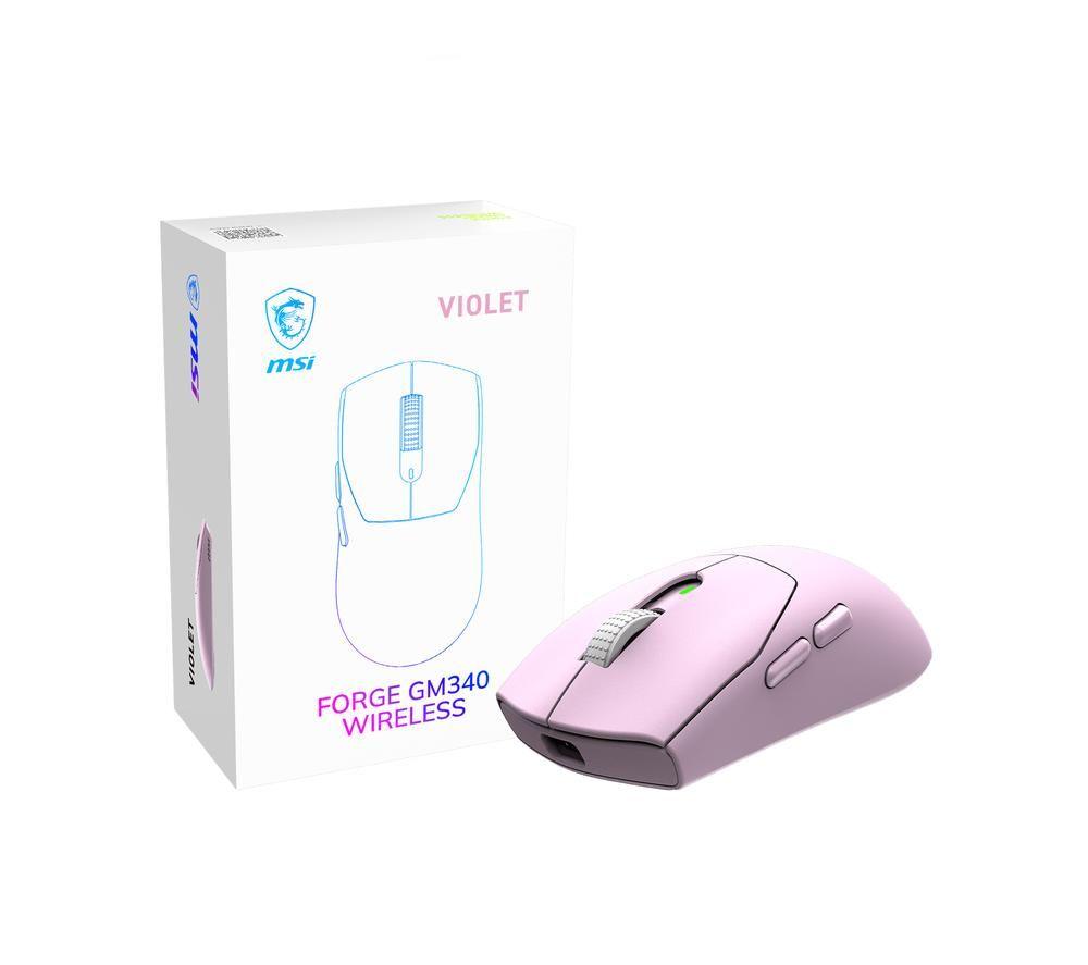 MSI FORGE GM340 RGB Wireless Optical Gaming Mouse - Violet image number 5 of 5