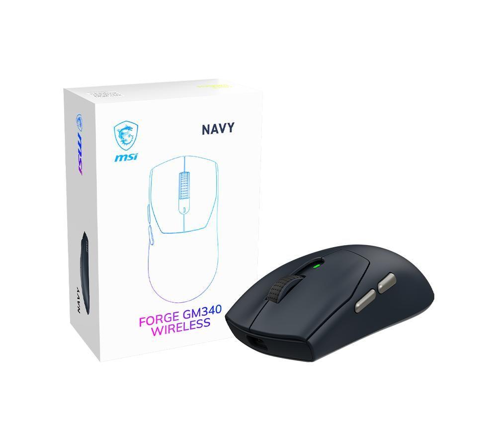 MSI FORGE GM340 RGB Wireless Optical Gaming Mouse - Navy image number 5 of 7