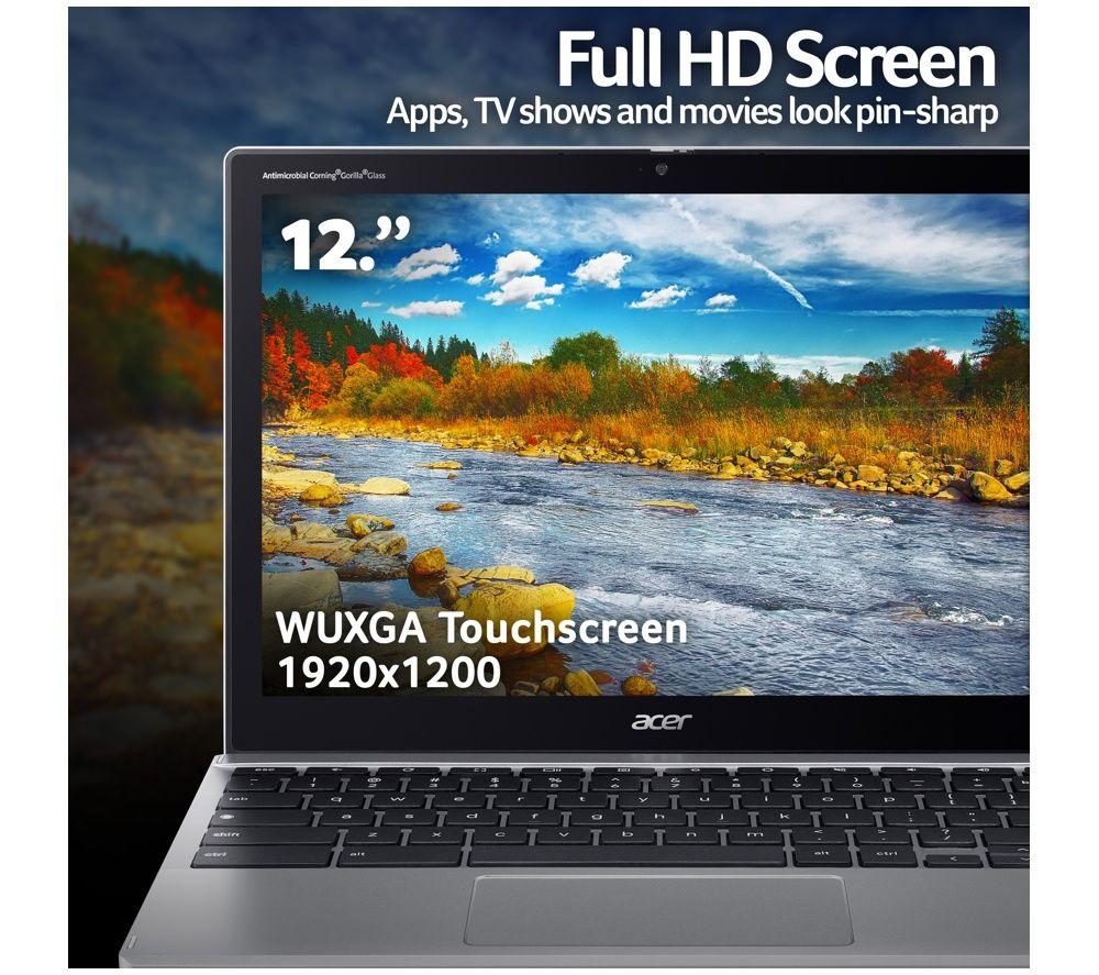 ACER Spin 312 12.2" 2 in 1 Chromebook - Intel&reg; N100, 64 GB eMMC, Silver image number 4 of 10