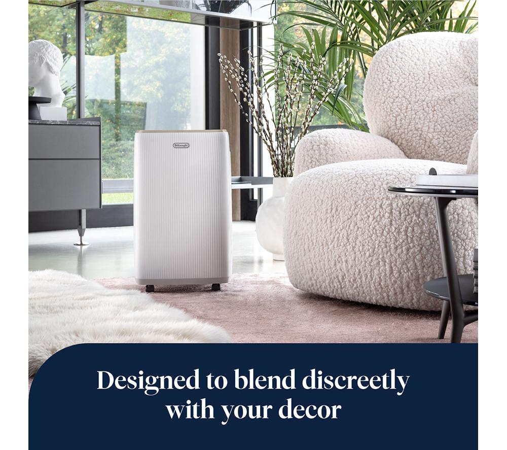 DELONGHI DEP214 AriaDry Evo Portable Dehumidifier - White & Beige image number 2 of 8
