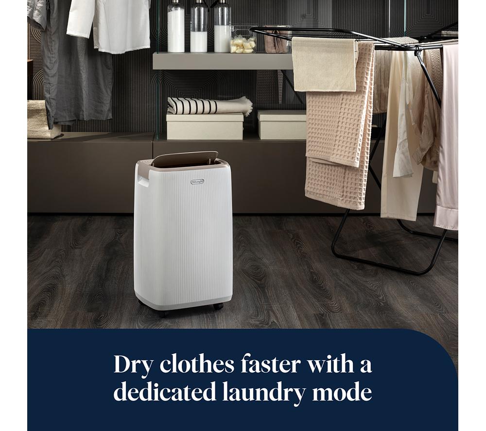 DELONGHI DEP214 AriaDry Evo Portable Dehumidifier - White & Beige image number 5 of 8