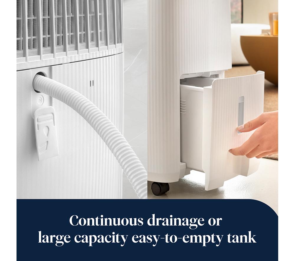 DELONGHI DEP214 AriaDry Evo Portable Dehumidifier - White & Beige image number 6 of 8