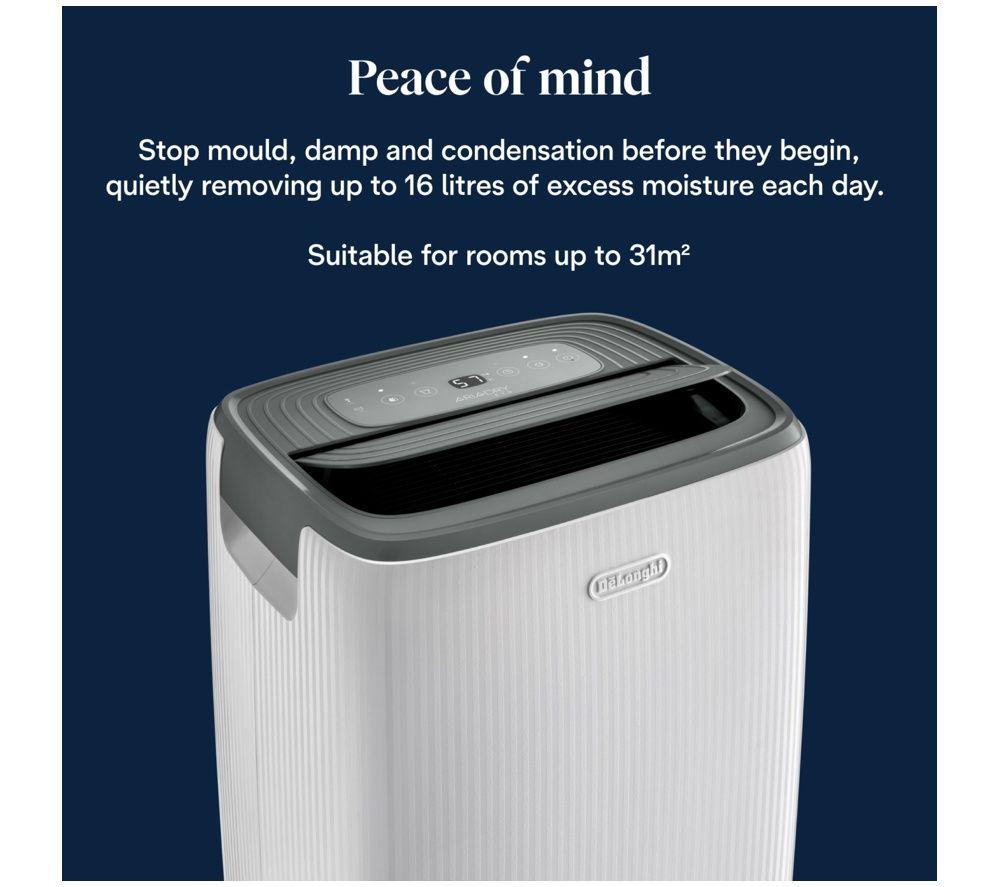 DELONGHI DEP216 AriaDry Evo Portable Dehumidifier - White image number 3 of 5