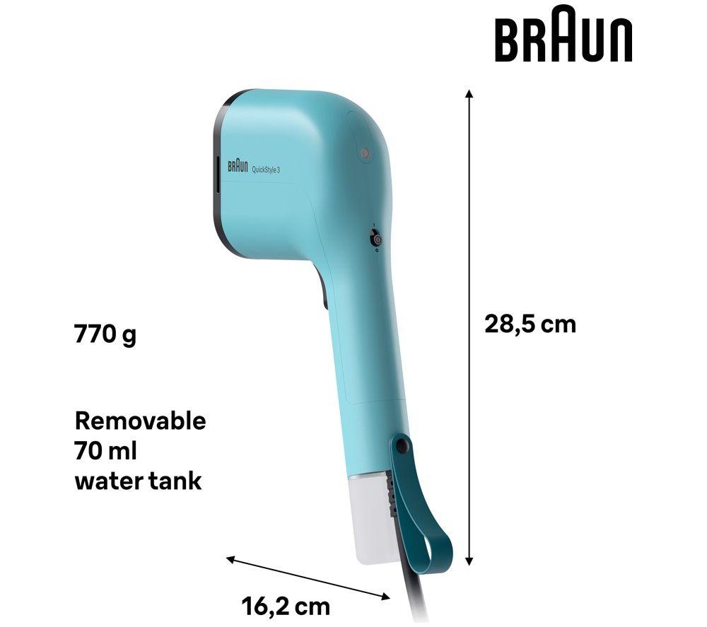BRAUN Quickstyle 3 Compact Clothes Steamer - Green image number 3 of 4