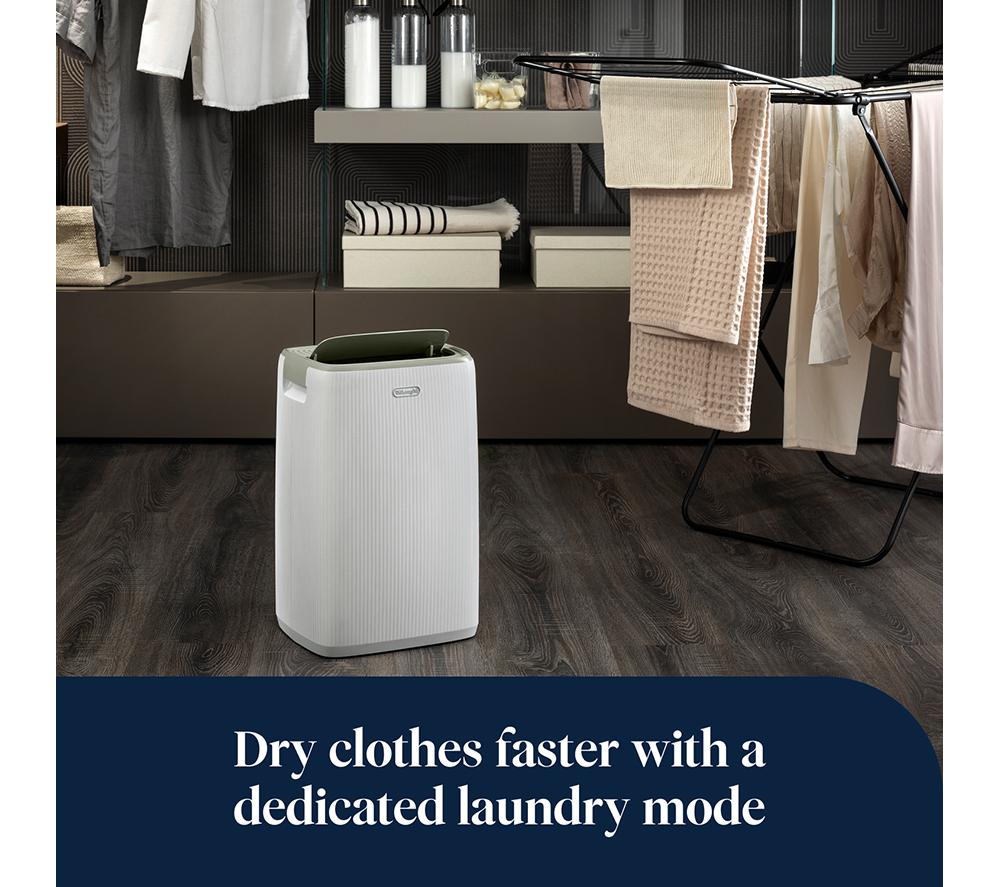 DELONGHI DEP212 AriaDry Evo Portable Dehumidifier - White & Green image number 4 of 7