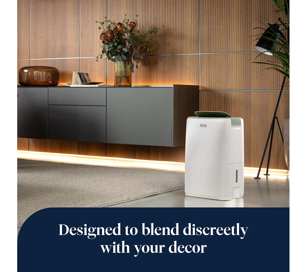 DELONGHI DEP212 AriaDry Evo Portable Dehumidifier - White & Green image number 5 of 7