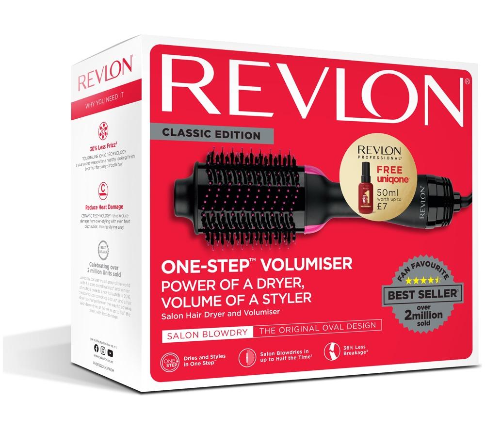 REVLON One-Step Volumiser Hot Air Styler with Unique One Hair Treatment - Black image number 2 of 5