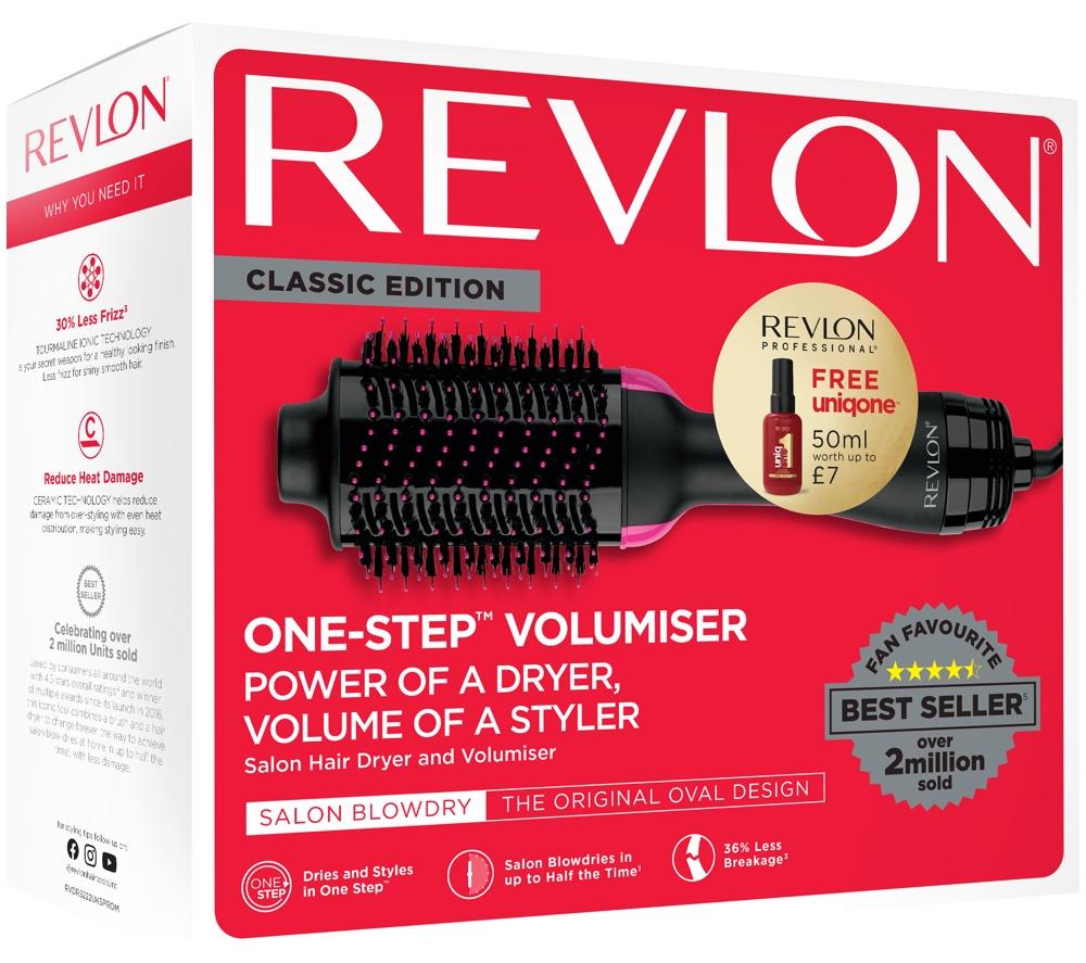REVLON One-Step Volumiser Hot Air Styler with Unique One Hair Treatment - Black image number 4 of 5