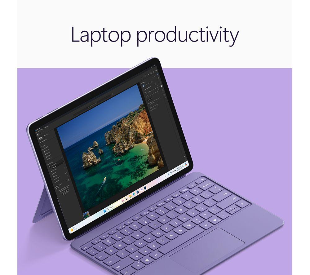 MICROSOFT Surface Pro 12" 2 in 1 Laptop, Copilot+ PC - Snapdragon X2 Plus, 256 GB UFS, Violet image number 10 of 17