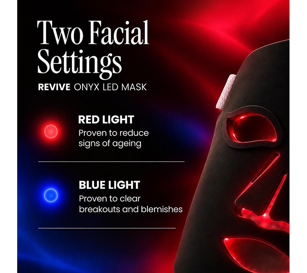 LUSTRE Revive Onyx LED Face Mask - Black image number 4 of 8