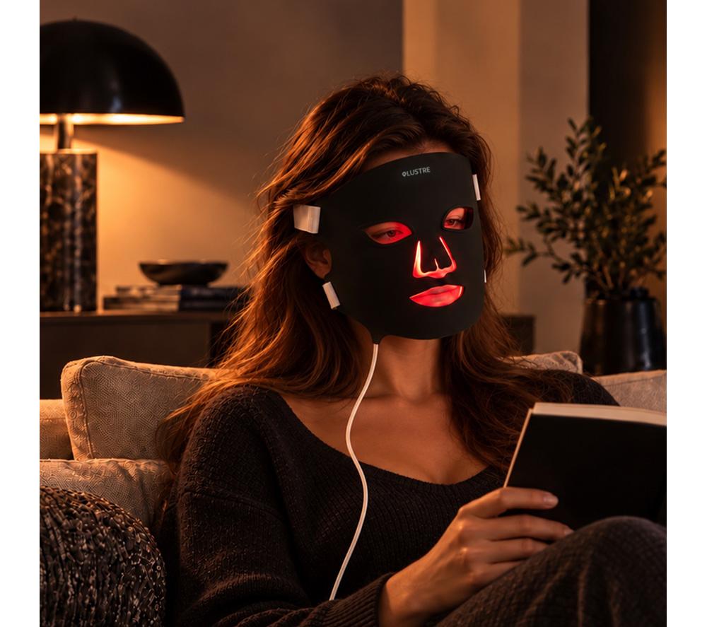 LUSTRE Revive Onyx LED Face Mask - Black image number 7 of 8