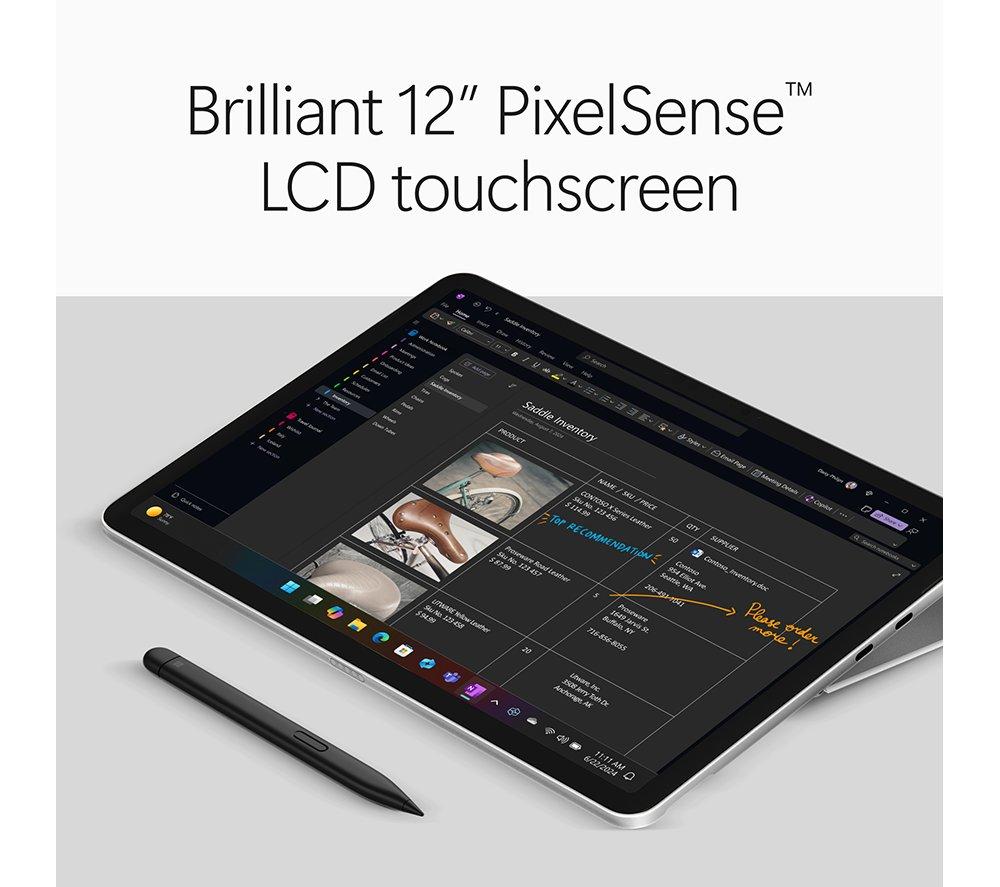 MICROSOFT Surface Pro 12" 2 in 1 Laptop, Copilot+ PC - Snapdragon X2 Plus, 256 GB UFS, Platinum image number 2 of 17