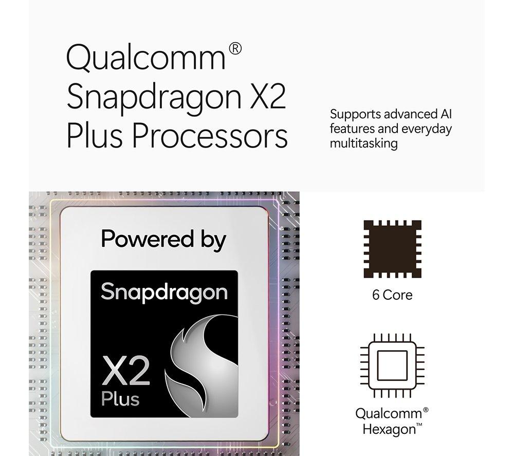 MICROSOFT Surface Pro 12" 2 in 1 Laptop, Copilot+ PC - Snapdragon X2 Plus, 256 GB UFS, Platinum image number 4 of 17