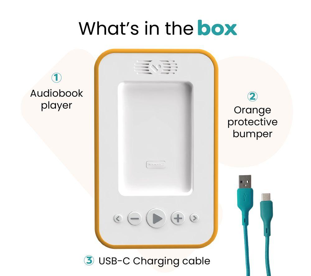 VOXBLOCK Audio Book Player with Bing Audio Book - Orange image number 2 of 5