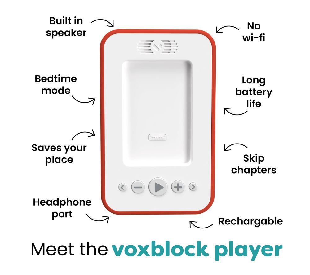 VOXBLOCK 273-PB95465REDBING Audio Book Player with Bing Audio Book - Red image number 3 of 5