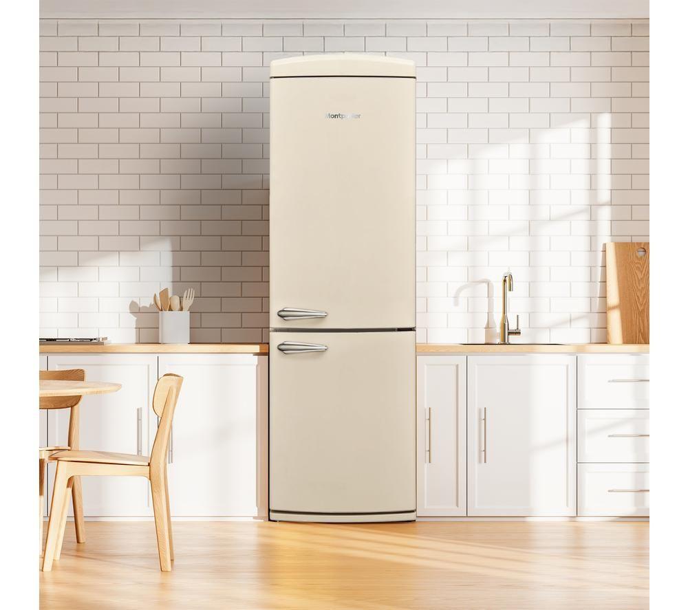 MONTPELLIER Retro Style MAB190C 70/30 Fridge Freezer - Cream image number 7 of 12