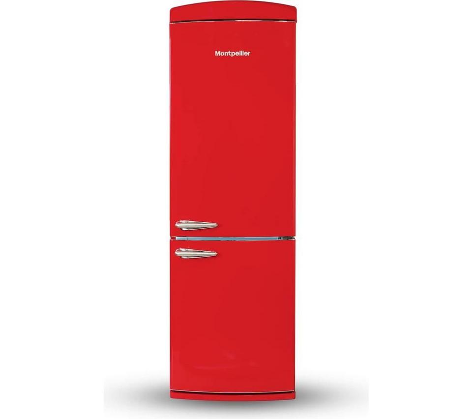 MONTPELLIER Retro Style MAB190R 70/30 Fridge Freezer - Red