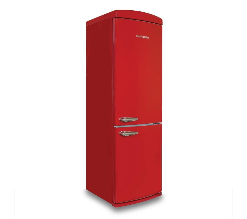 MONTPELLIER Retro Style MAB190R 70/30 Fridge Freezer - Red image number 3 of 11
