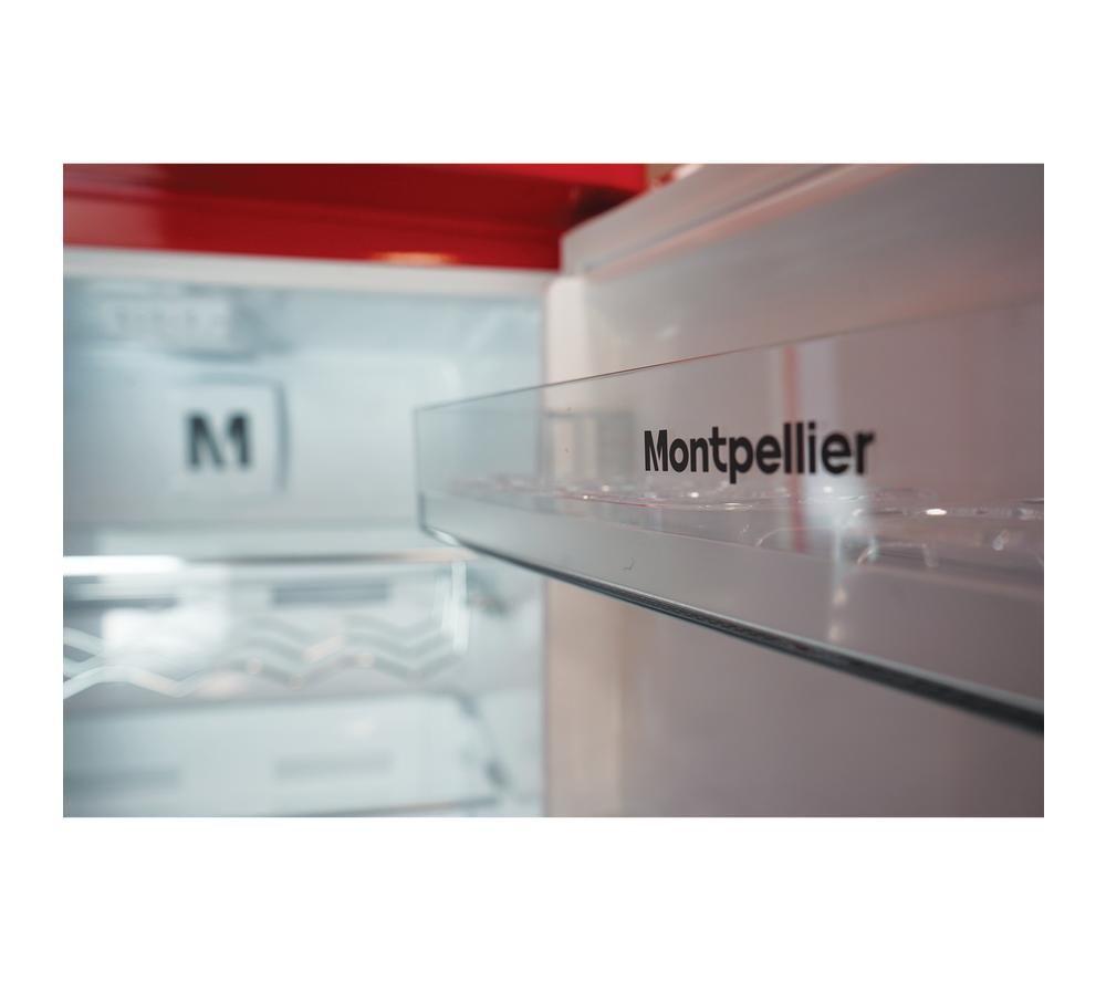 MONTPELLIER Retro Style MAB190R 70/30 Fridge Freezer - Red image number 8 of 11
