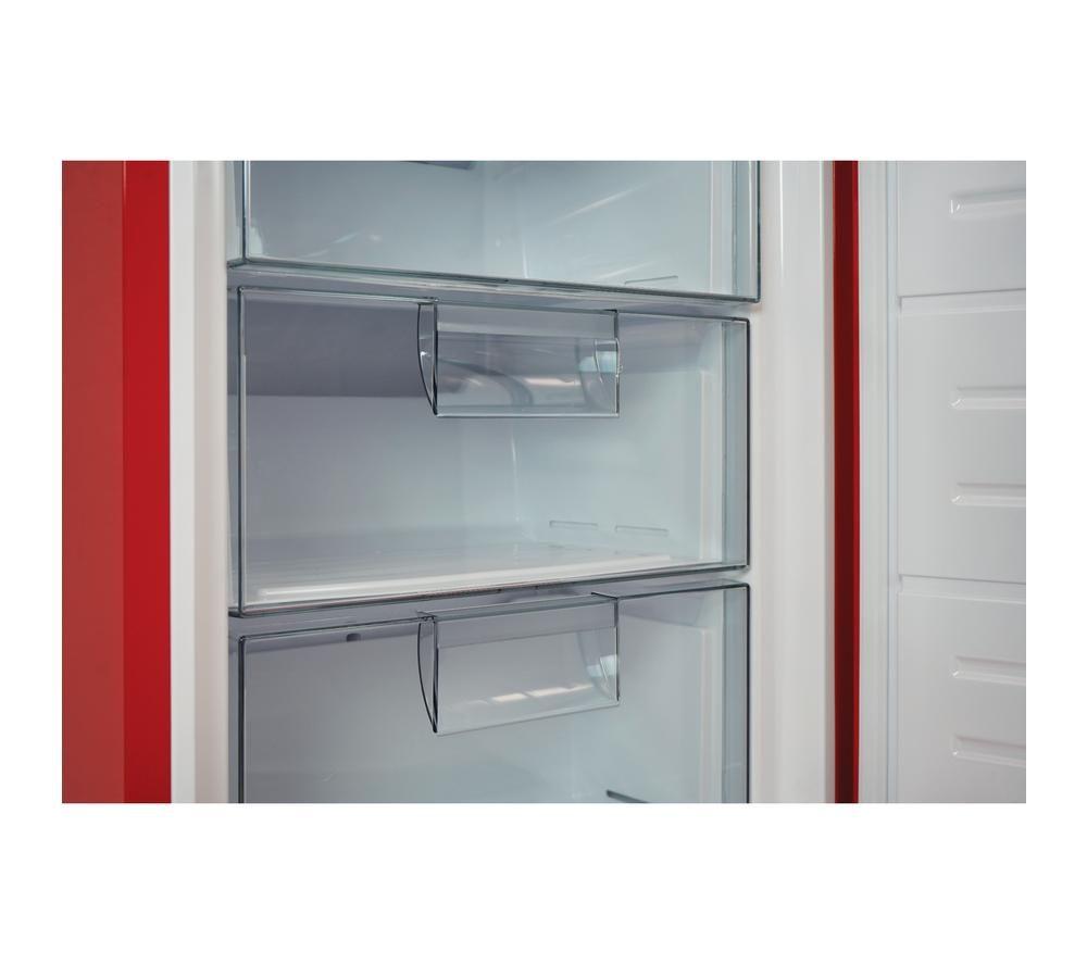 MONTPELLIER Retro Style MAB190R 70/30 Fridge Freezer - Red image number 11 of 11