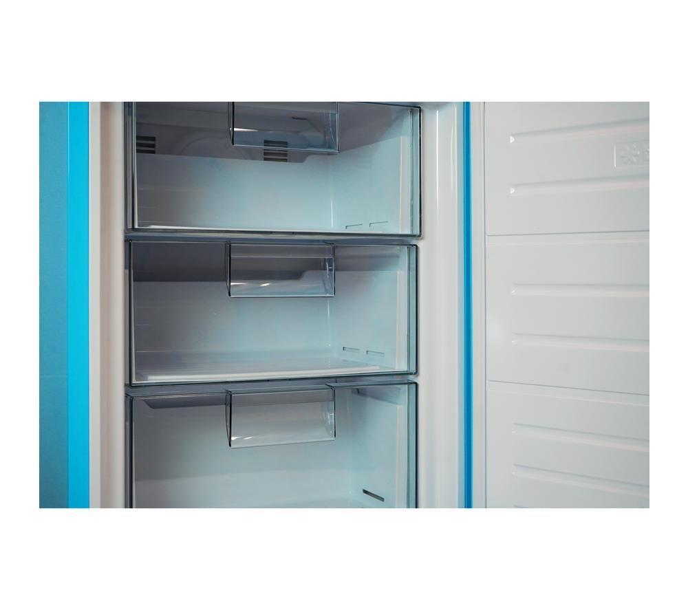 MONTPELLIER Retro Style MAB190PB 70/30 Fridge Freezer - Pale Blue image number 3 of 11