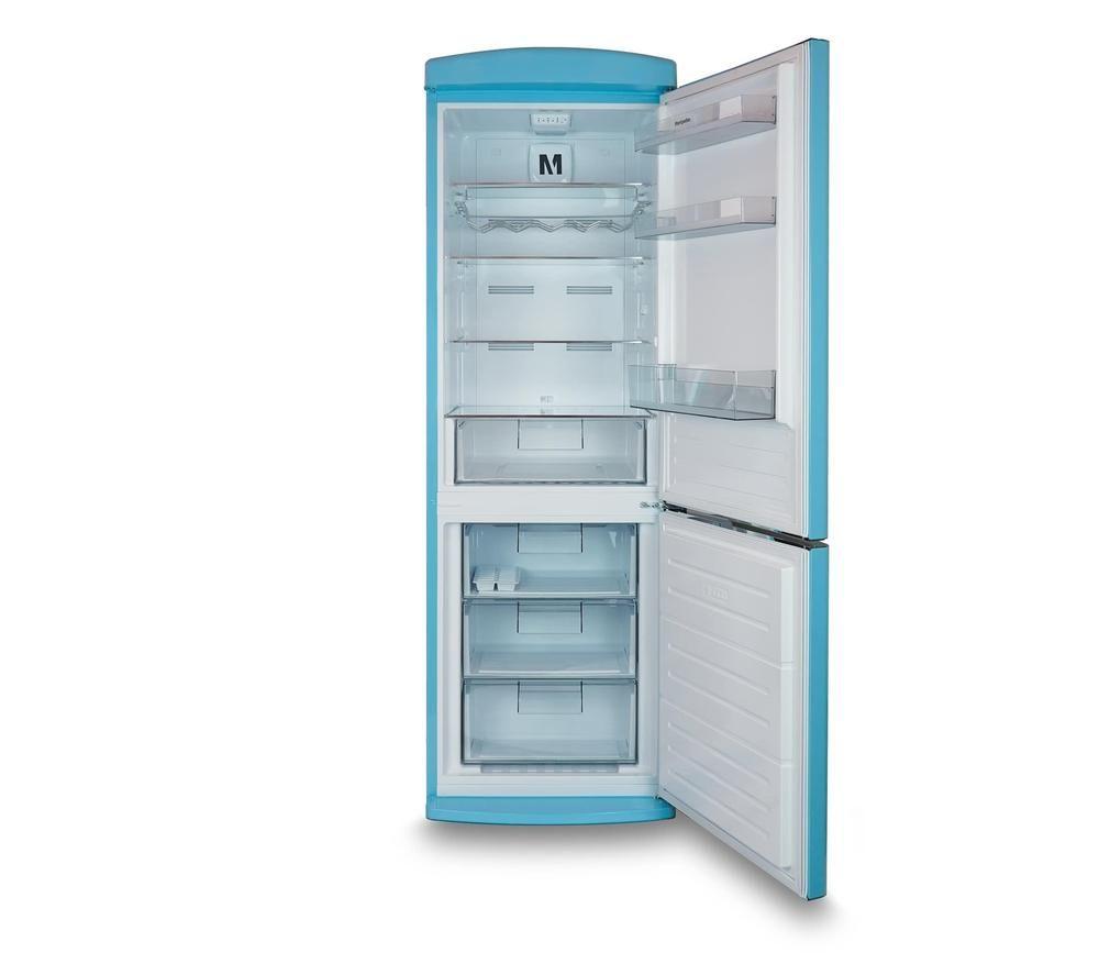 MONTPELLIER Retro Style MAB190PB 70/30 Fridge Freezer - Pale Blue image number 9 of 11