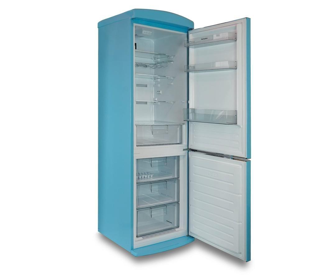 MONTPELLIER Retro Style MAB190PB 70/30 Fridge Freezer - Pale Blue image number 11 of 11