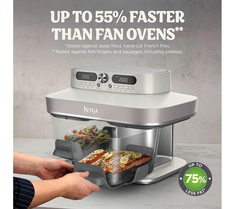 NINJA CRISPi DD102UKIV2 Dual Zone Glass Air Fryer - Bone image number 4 of 16