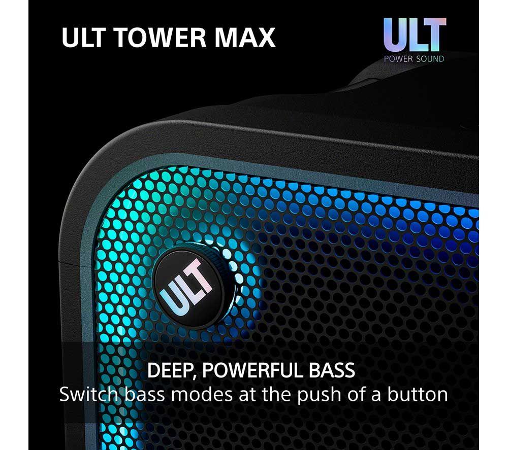 SONY ULT Tower Max Wireless Megasound Party Speaker - Black image number 5 of 20