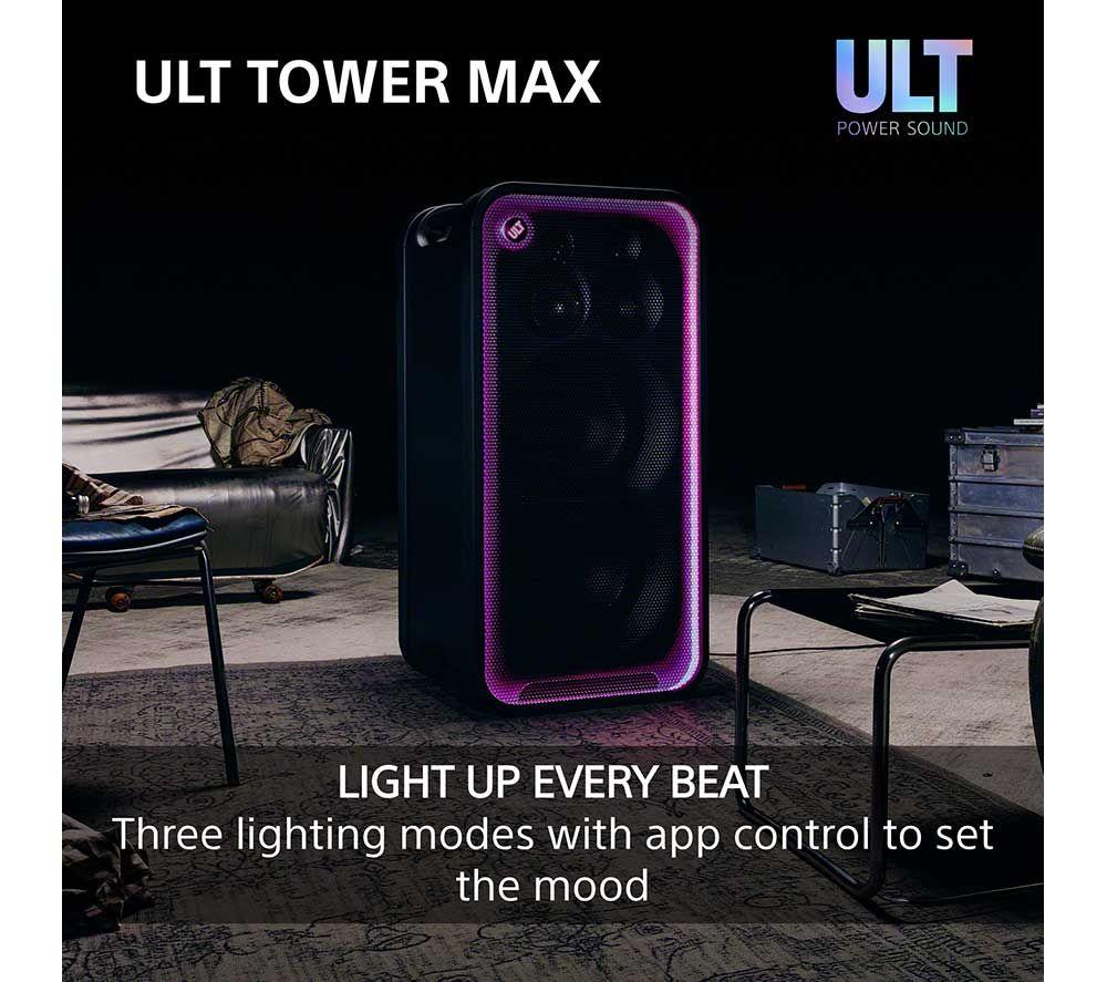 SONY ULT Tower Max Wireless Megasound Party Speaker - Black image number 6 of 20