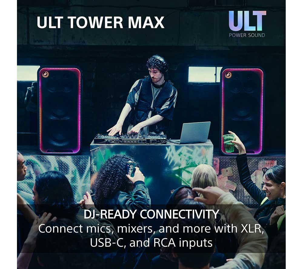 SONY ULT Tower Max Wireless Megasound Party Speaker - Black image number 8 of 20
