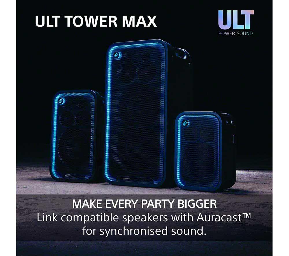 SONY ULT Tower Max Wireless Megasound Party Speaker - Black image number 9 of 20
