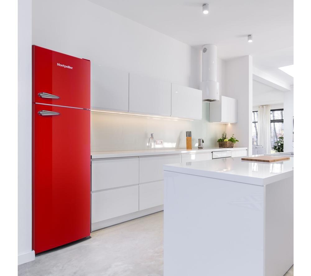 MONTPELLIER Retro MAB346ER 80/20 Fridge Freezer - Red image number 5 of 5