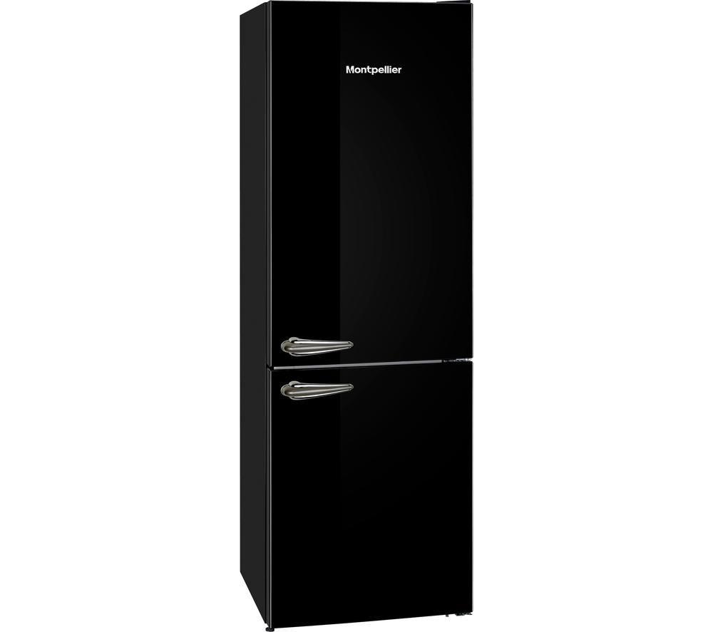 MONTPELLIER Retro Style MAB386K 70/30 Fridge Freezer - Black image number 2 of 4