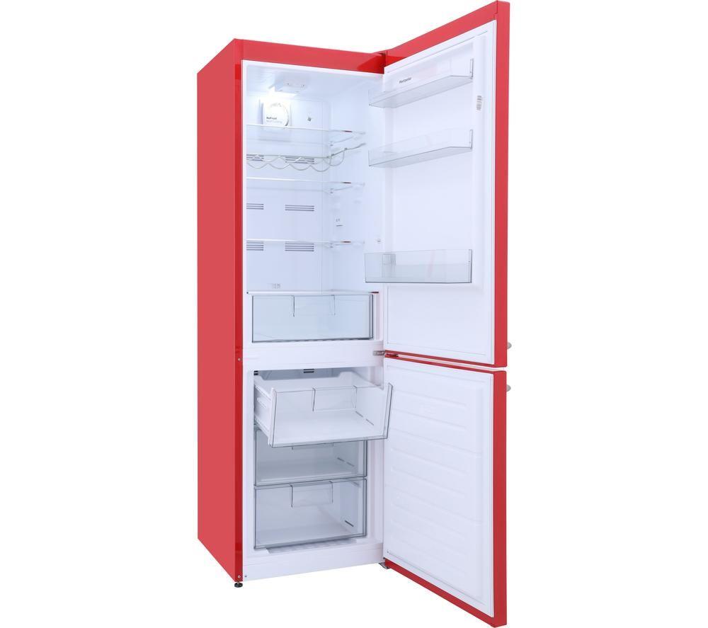 MONTPELLIER Retro Style MAB386R 70/30 Fridge Freezer - Red image number 2 of 9
