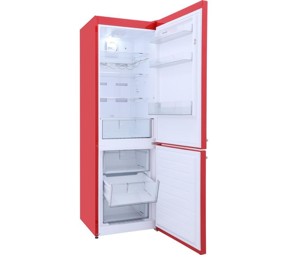 MONTPELLIER Retro Style MAB386R 70/30 Fridge Freezer - Red image number 3 of 9