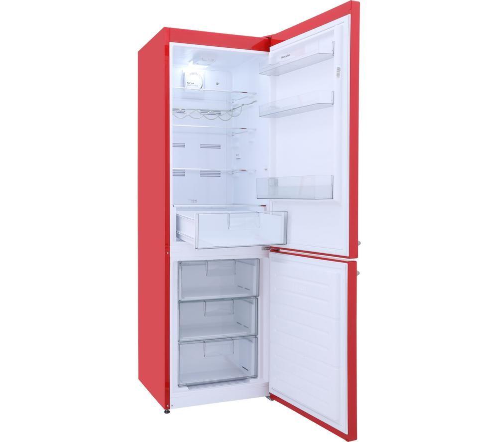 MONTPELLIER Retro Style MAB386R 70/30 Fridge Freezer - Red image number 4 of 9