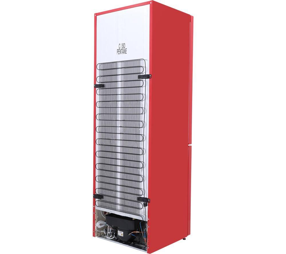MONTPELLIER Retro Style MAB386R 70/30 Fridge Freezer - Red image number 5 of 9