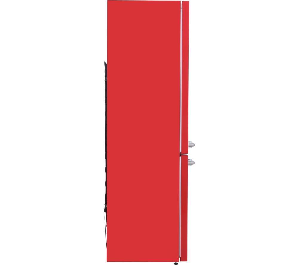 MONTPELLIER Retro Style MAB386R 70/30 Fridge Freezer - Red image number 7 of 9