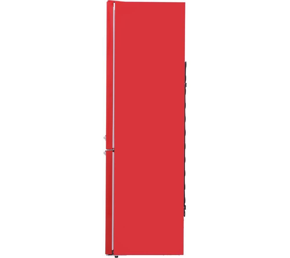 MONTPELLIER Retro Style MAB386R 70/30 Fridge Freezer - Red image number 9 of 9