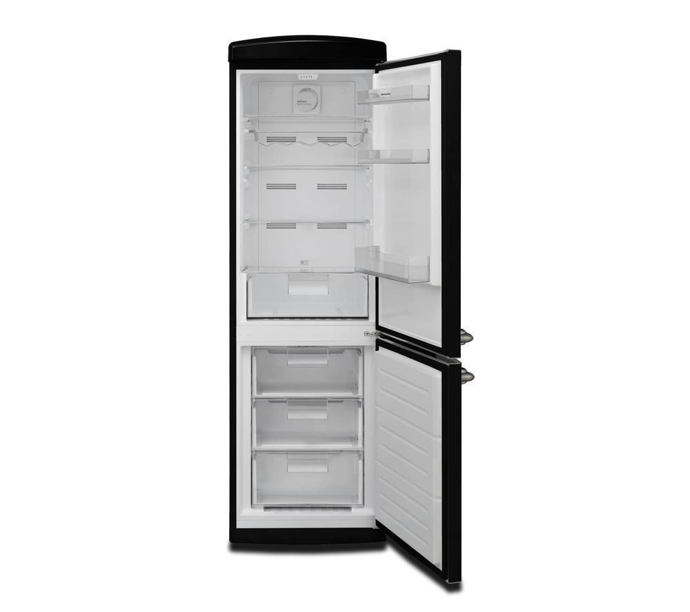 MONTPELLIER Retro Style MAB190K 70/30 Fridge Freezer - Black image number 7 of 11