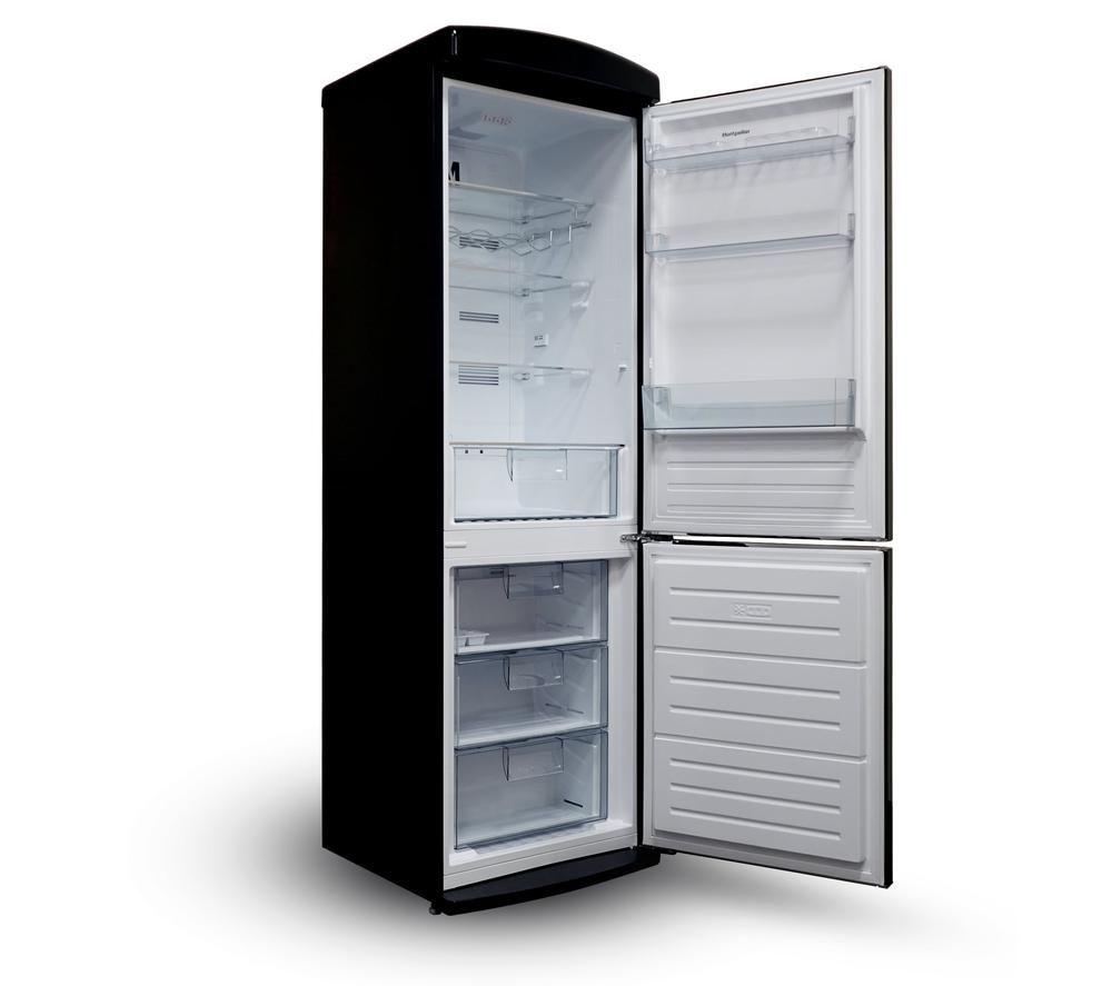 MONTPELLIER Retro Style MAB190K 70/30 Fridge Freezer - Black image number 8 of 11
