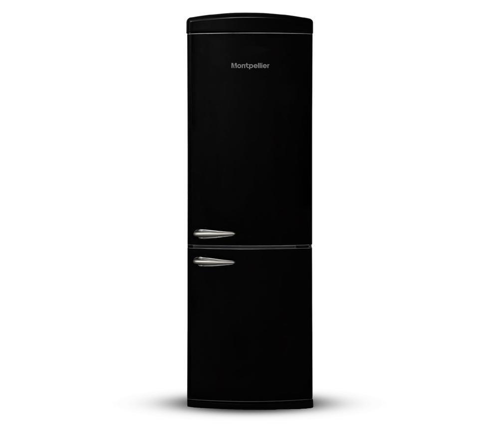MONTPELLIER Retro Style MAB190K 70/30 Fridge Freezer - Black image number 10 of 11